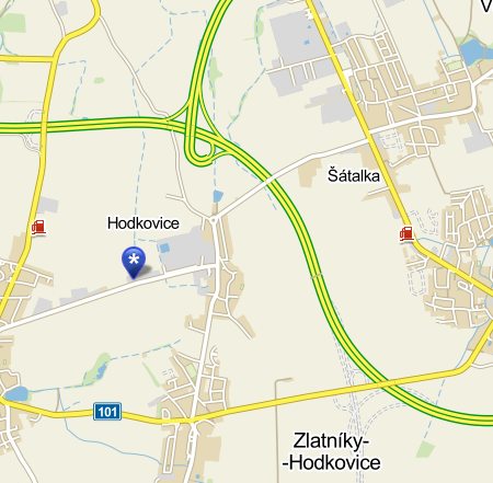 Mapa Hodkovice